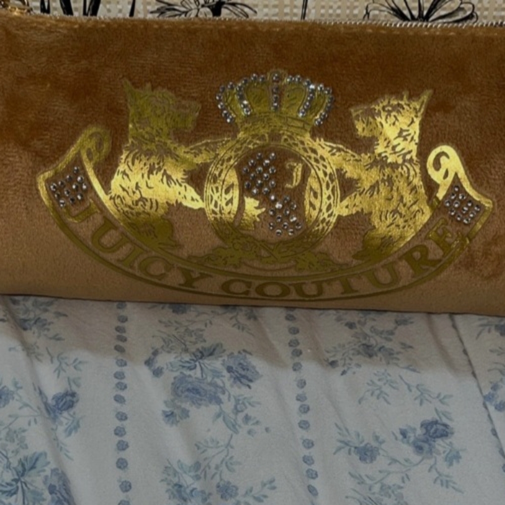 Juicy Couture Gold and Tan Clutch